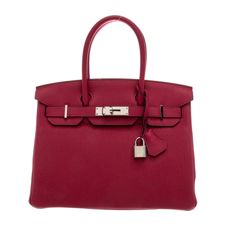 Herm&egrave;s Birkin in bordeaux Togo leather